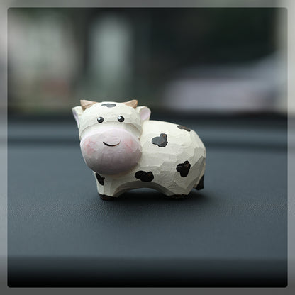 Gohobi Handcrafted Wooden Cow Ornamen