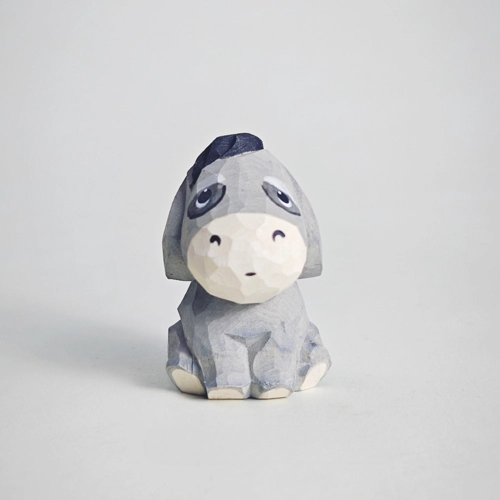 Gohobi Hand-Carved Little Donkey Figurine