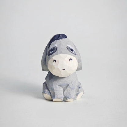 Gohobi Hand-Carved Little Donkey Figurine