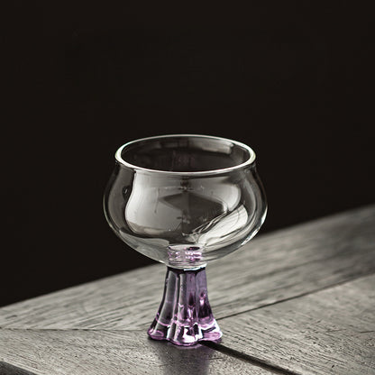 Gohobi High Borosilicate Glass Tall Footed Tea Cup – Transparent Heat-Resistant Master Cup for Gongfu Tea, Chinese Teaware for Home Use