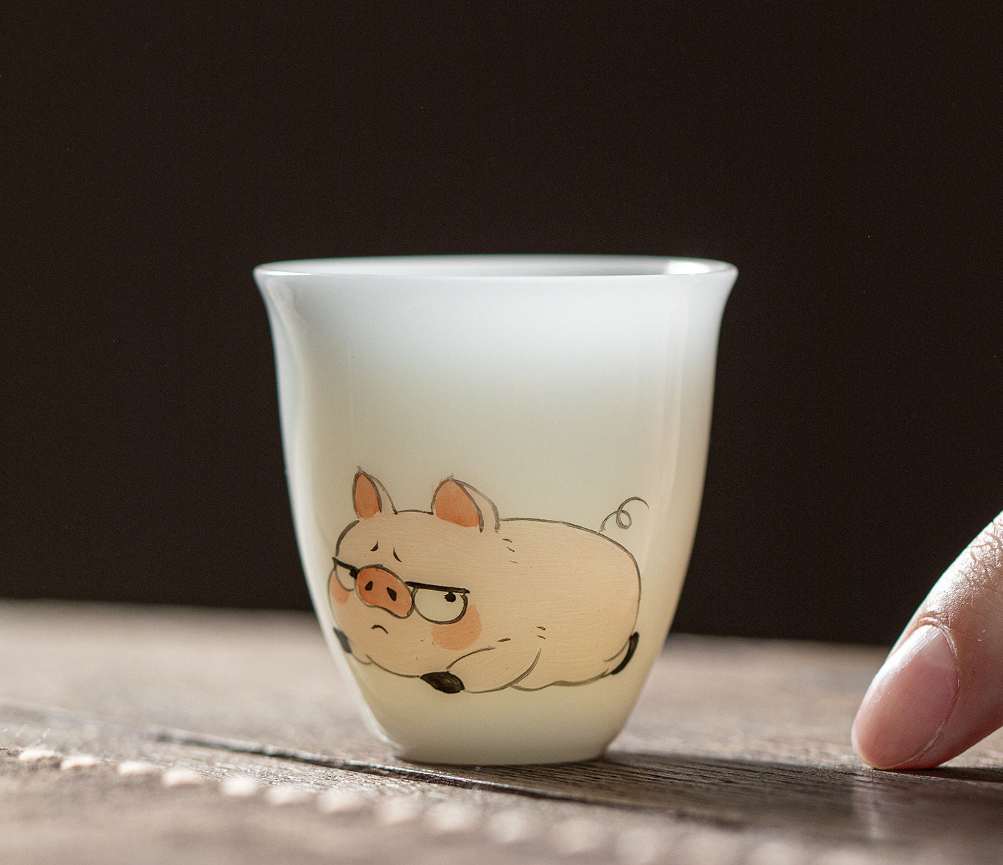 Gohobi White Jade Clay Chinese Zodiac Gongfu Tea Cup – Personal Ceramic Master Cup for Home Use and Gift