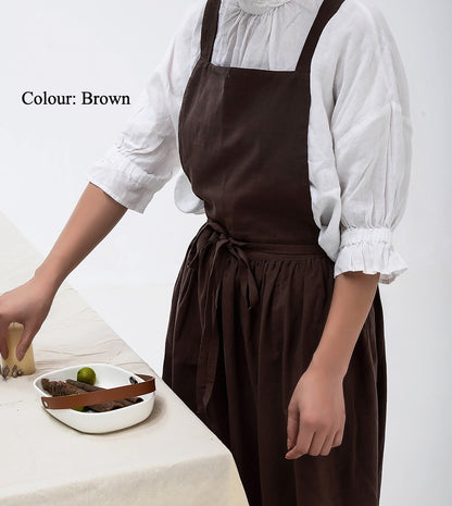 Gohobi Japanese-Korean Minimalist Cotton-Linen Apron