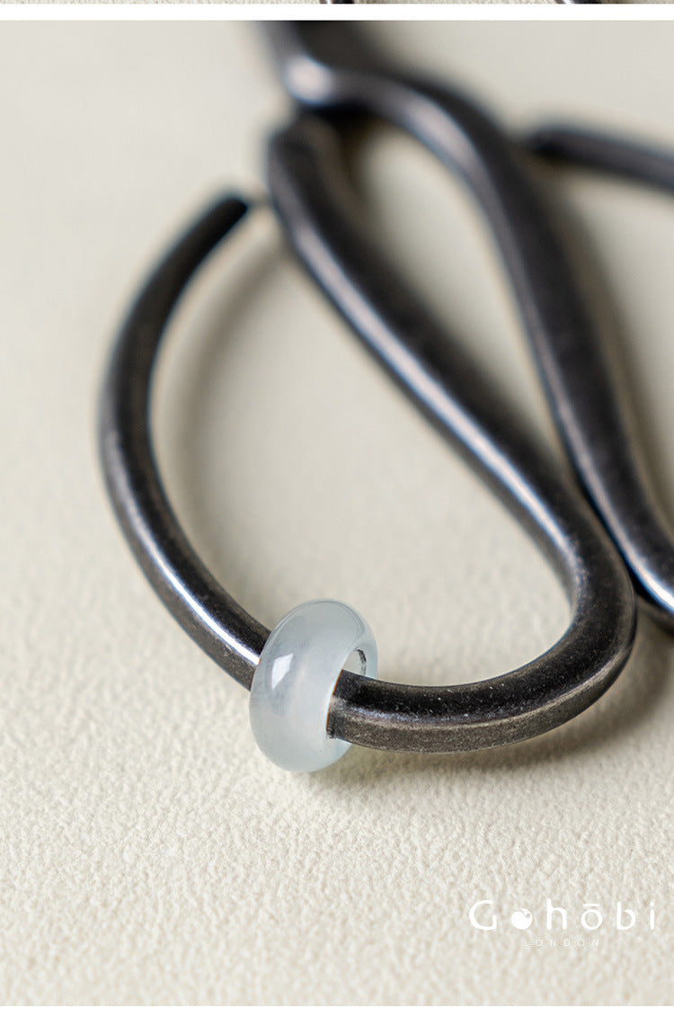 Gohobi Handmade Old Iron Tea Scissors with Storage Bag – Portable Tea Ceremony Accessory