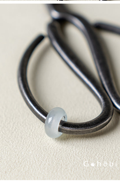 Gohobi Handmade Old Iron Tea Scissors with Storage Bag – Portable Tea Ceremony Accessory