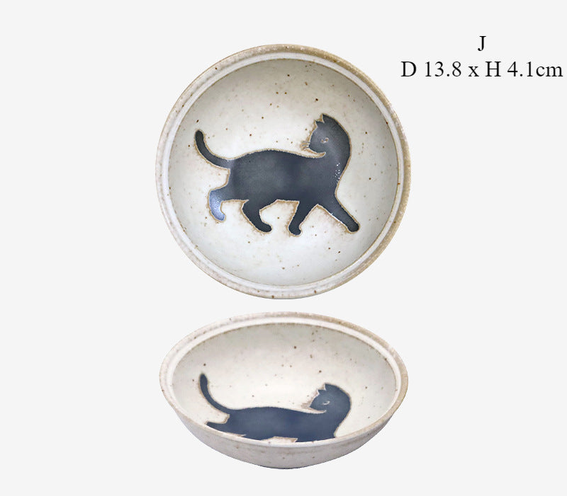 [Made In Japan] Gohobi Japanese Cats Plate