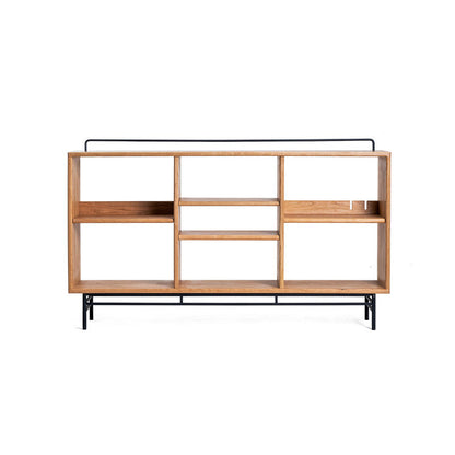 Gohobi Nordic Cherry Wood Solid Wood Bookcase – Handmade Storage Cabinet for Living Room or Study | FSC Certified Furniture