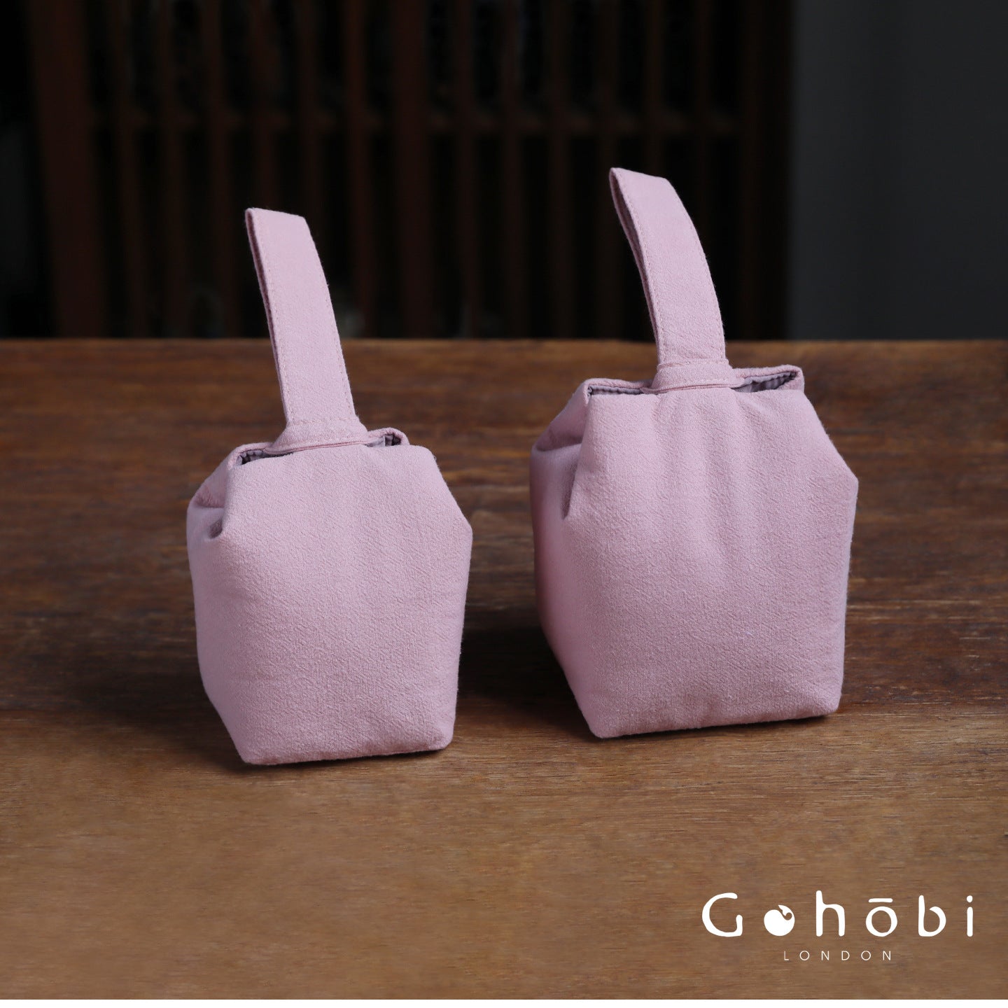Gohobi Classic Travel Teaware Bag – Plain Cotton Tea Set Storage & Outdoor Carry Case