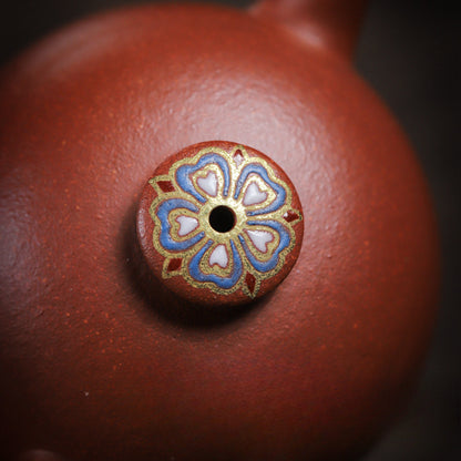 [Chingshui Tang 青水堂] Handmade Yixing Zisha Sandy Purple Clay Teapot – 90ml Handmade Original Ore Jiangpo Clay Bowl-Shaped Teapot, Thin Body with Built-in Filter, Gongfu Small Teaware