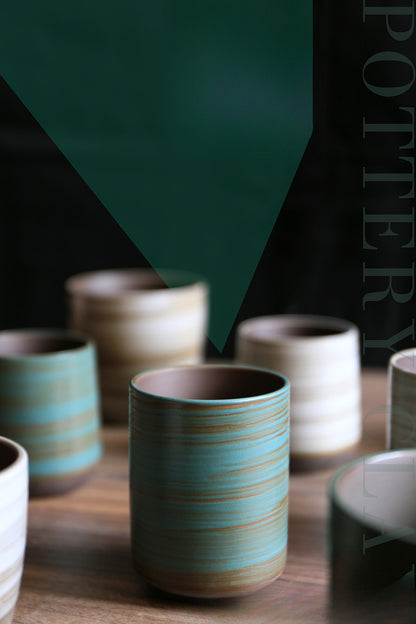 Gohobi Hand-Painted Kiln-Changed Ceramic Cup