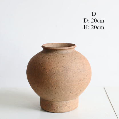 Gohobi retro clay pot ceramic vase