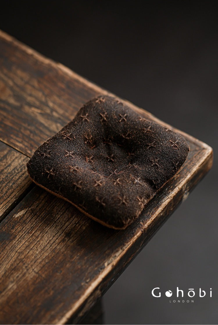 Gohobi Fragrant Cloud Silk Tea Coaster – Handmade Fabric Tea Mat for Gongfu Tea Set