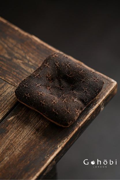 Gohobi Fragrant Cloud Silk Tea Coaster – Handmade Fabric Tea Mat for Gongfu Tea Set