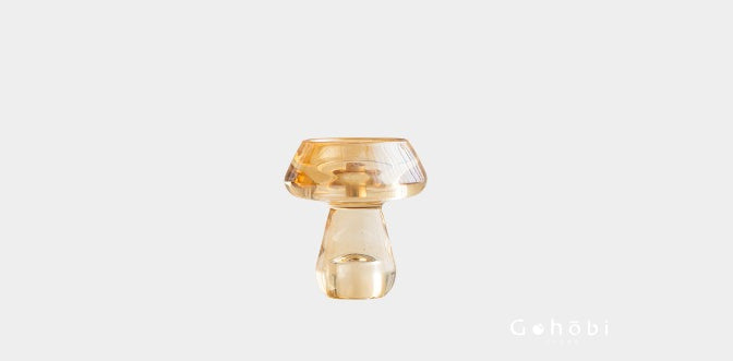 Gohobi Mushroom Glass Incense Holder – New Chinese Style Desktop Incense Tray