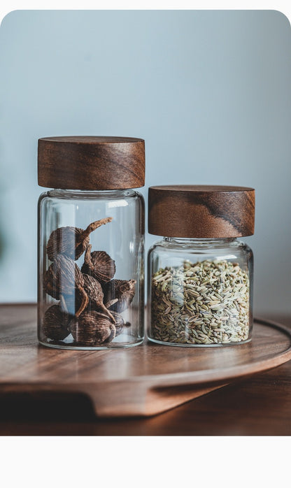 Gohobi Wooden Lid Sealed Container Storage