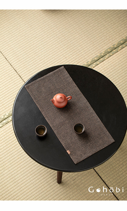 Gohobi Xiangyun Silk Tea Table Mat – Handmade Double-Sided Silk Tea Runner Zen Style
