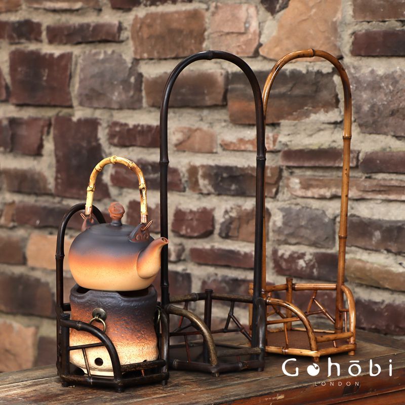 Gohobi Bamboo Lifting Beam Cooling Stove Rack – Kung Fu Tea Stove Stand for Tea Ceremony Accessories