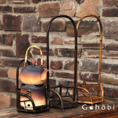 Gohobi Bamboo Lifting Beam Cooling Stove Rack – Kung Fu Tea Stove Stand for Tea Ceremony Accessories