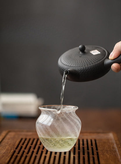 Gohobi Japanese Tokoraki Jade Glaze Side Handle Teapot – Retro Handmade Kyusu Tea Pot Coarse Pottery |Made in Japan