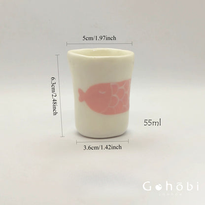 Gohobi x Little Diary Hand-Painted Fish Ceramic Coffee Cup