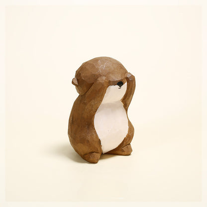 Gohobi Handmade Wooden Otter Ornament