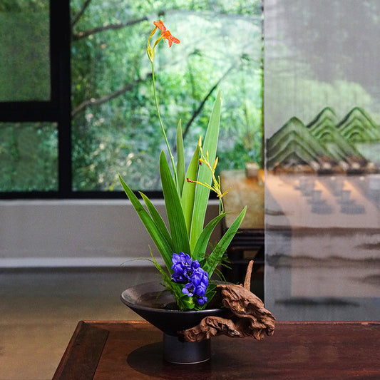 Gohobi Large Japanese Style Ikebana Vase 004