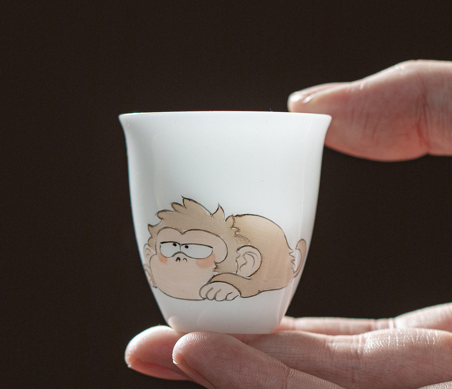 Gohobi White Jade Clay Chinese Zodiac Gongfu Tea Cup – Personal Ceramic Master Cup for Home Use and Gift