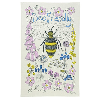 Gohobi x Poppy Treffry Bee Friendly Tea Towel [Made in the UK]