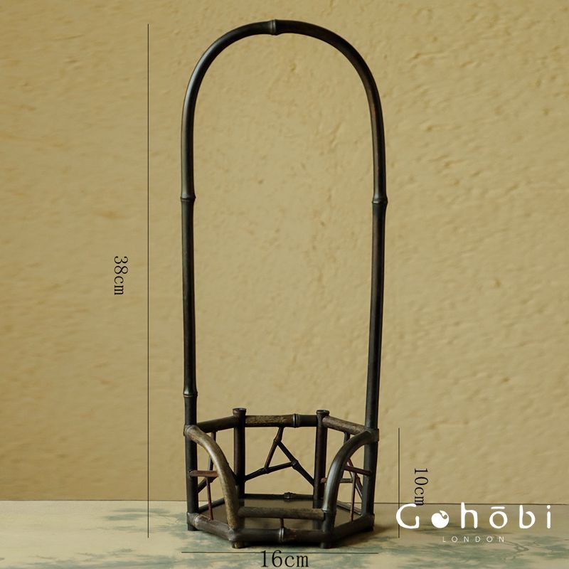 Gohobi Bamboo Lifting Beam Cooling Stove Rack – Kung Fu Tea Stove Stand for Tea Ceremony Accessories