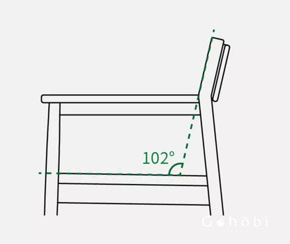 Gohobi Handmade Solid Wood Curved Armchair – Study Chair Office Seat Leisure Home Bedroom Chair | FSC Certified Furniture