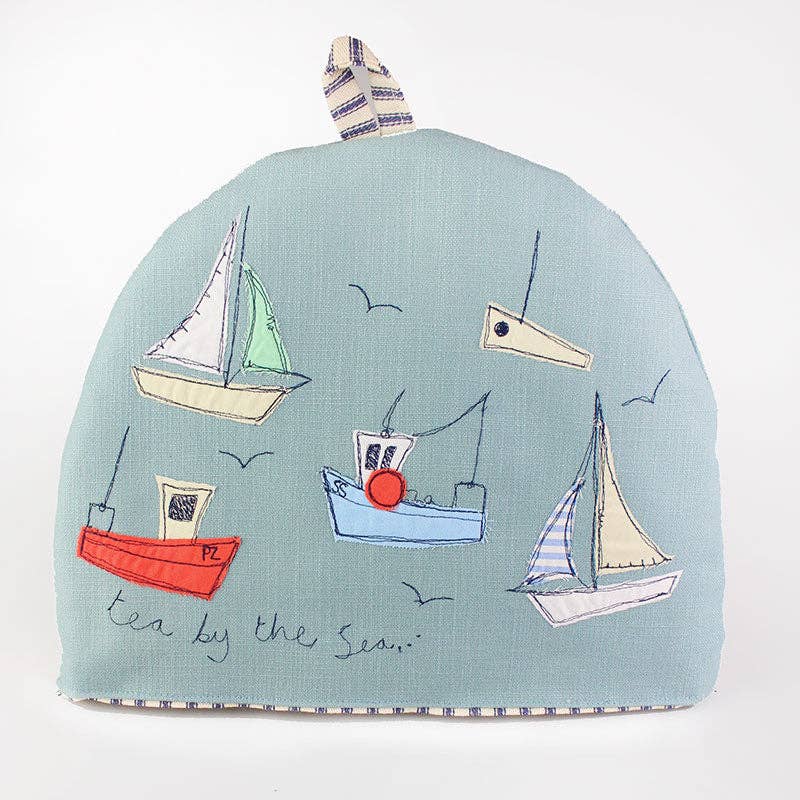 Gohobi x Poppy Treffry Boats Tea Pot Cosy [Made in the UK]