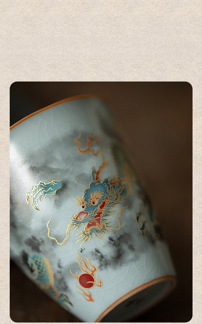 Gohobi Celestial Flow Ru Kiln Dragon Fairness Pitcher