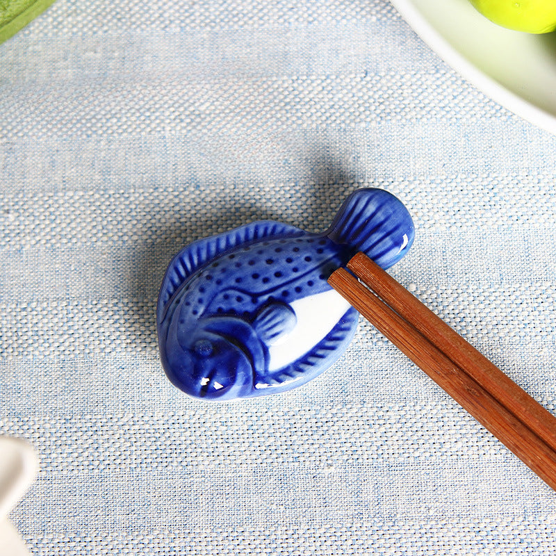 Gohobi Blue Fish Chopstick Rest