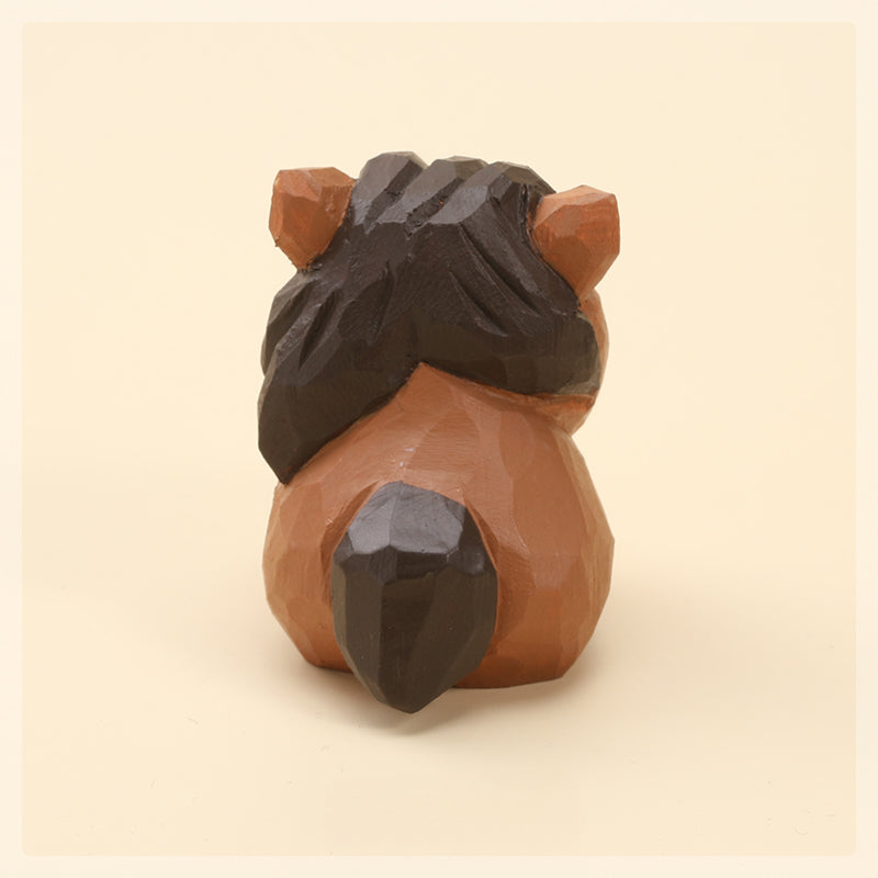 Gohobi Handcrafted Wooden Pony Horse Ornament