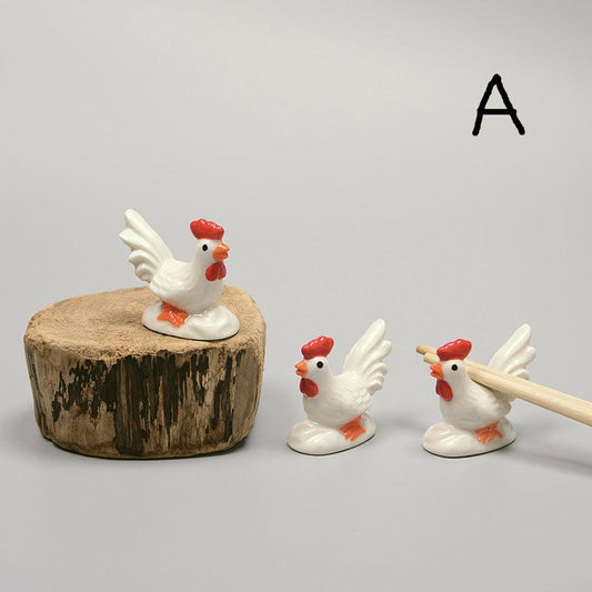 Gohobi Ceramic Chicken Chopstick Rest