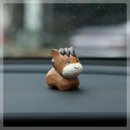 Gohobi Handcrafted Wooden Pony Horse Ornament