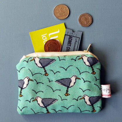 Gohobi x Poppy Treffry Cheeky seagull small useful purse [Made in the UK]