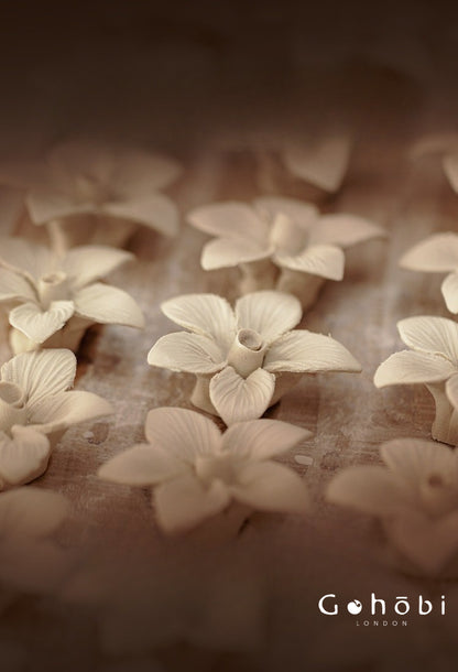 Gohobi Handmade Floral Incense Holder 010 - Purple and Pink Peony