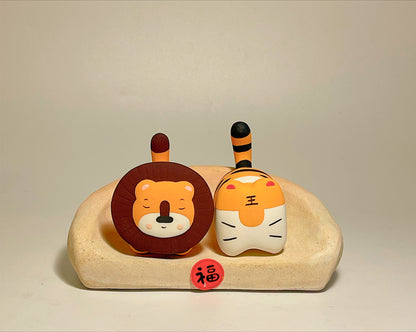 Gohobi x Little Diary Handmade Ceramic Lion Tiger Leopard