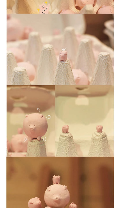 Gohobi x Little Diary Handmade Ceramic Pink Pig