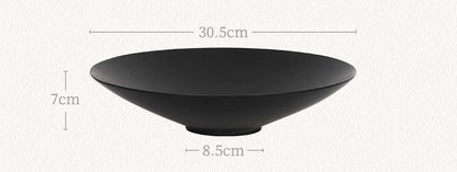 Gohobi Ikebana Ceramic Flower Bowl – Minimalist Flower Arrangement Water Plate