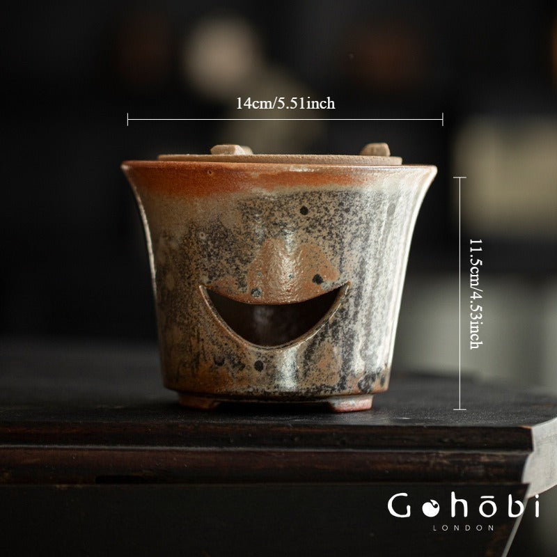 Gohobi Shino Kiln-Transformed Rattan Beam Teapot – Large Household Brewing Kettle