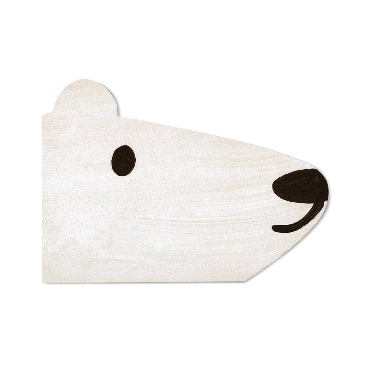 Mortlake Papers Polar Bear Shaped Greeting Card [Made in the UK]