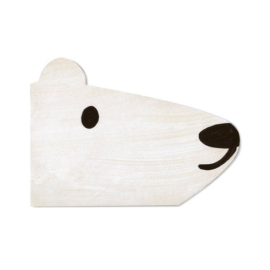 Mortlake Papers Polar Bear Shaped Greeting Card [Made in the UK]