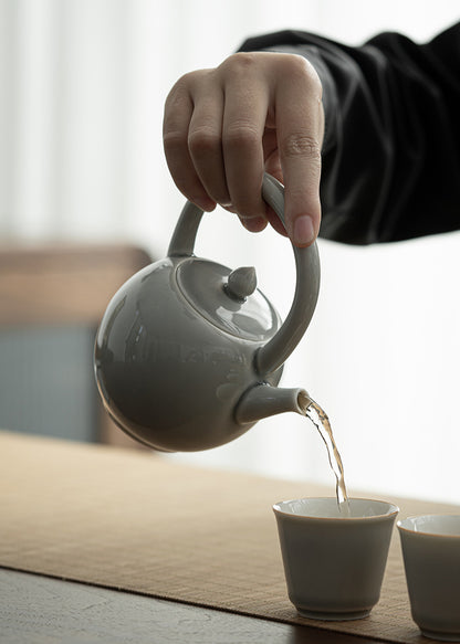 Gohobi Japanese Style Ice Grey and Green Teapot 004