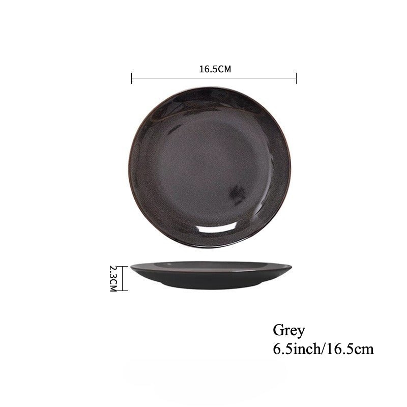 Gohobi Kiln-Change Ceramic Flat Dining Plate
