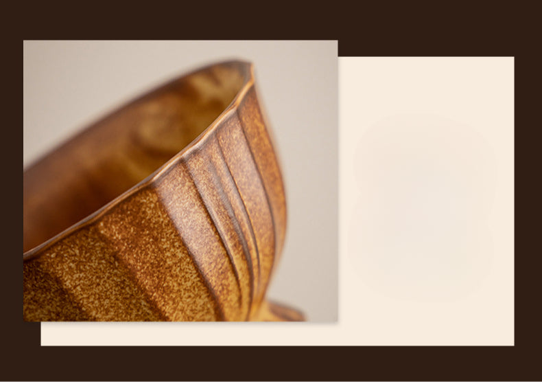 Gohobi Japanese Handmade Coffee Cup with Saucer 009