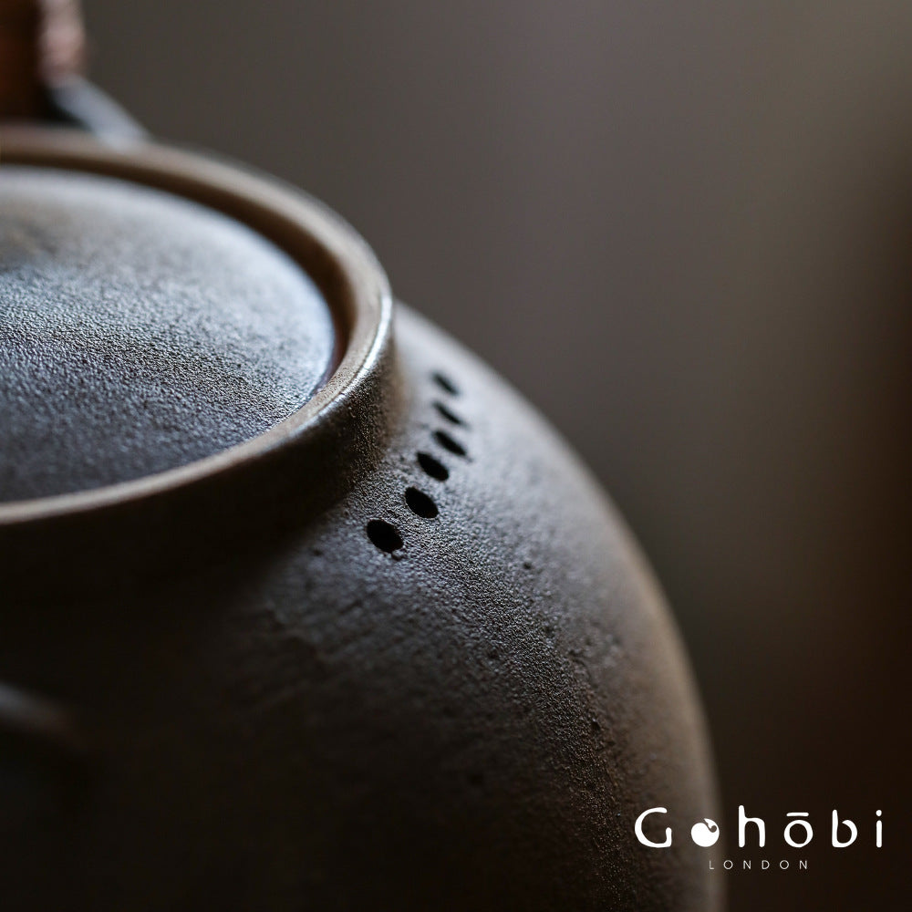 Gohobi Jingdezhen Firewood-Fired Teapot – Raw Ore Old Rock Mud Collector Kettle (1000ml)