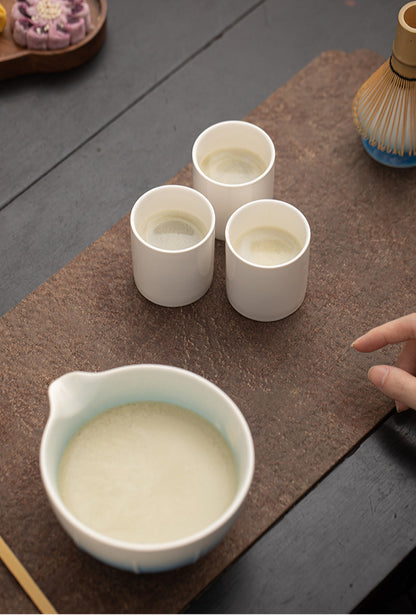 Gohobi White Porcelain Matcha Cup – Large Capacity Master Cup for Gongfu Tea, Home, and Office Use