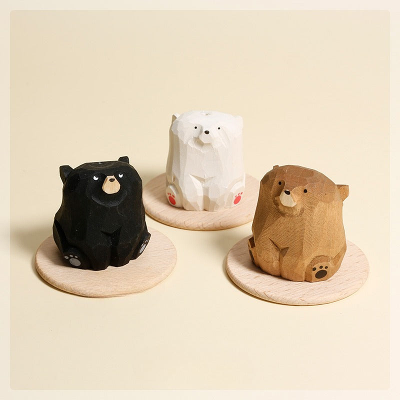 Gohobi Handcrafted Wooden Bear Ornament