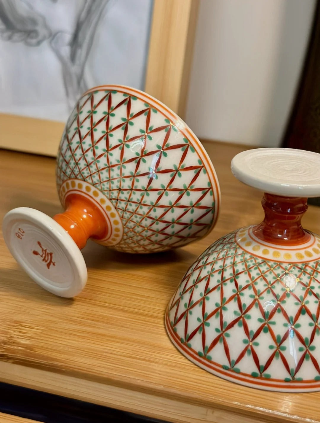 [清和堂 x Gohobi Gallery] Hand-painted Network Pattern Tea Cup